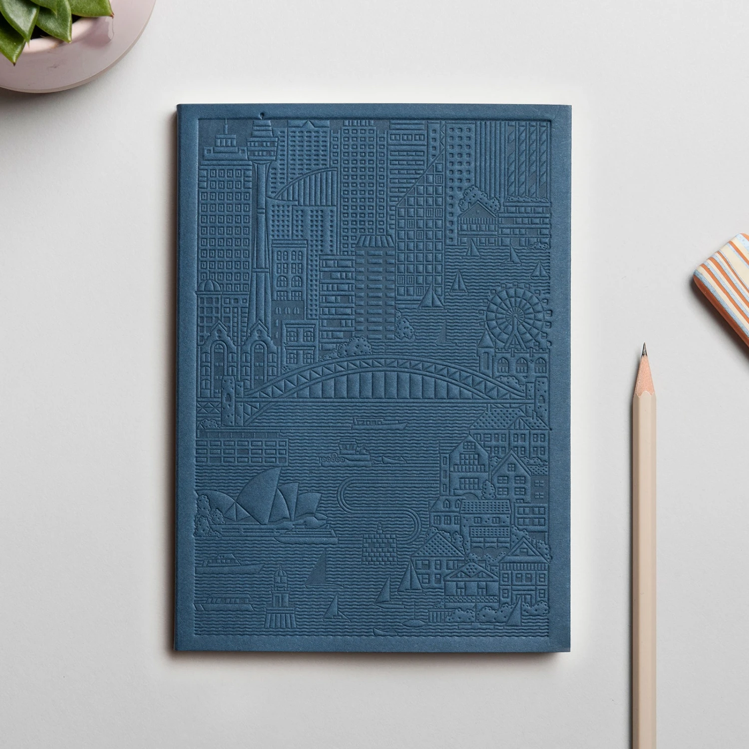 Sydney_Blue_Front.jpg The City Works - Notebook - Sydney - B6 - Blue
