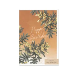 Typoflora - Card - Wattle Birthday