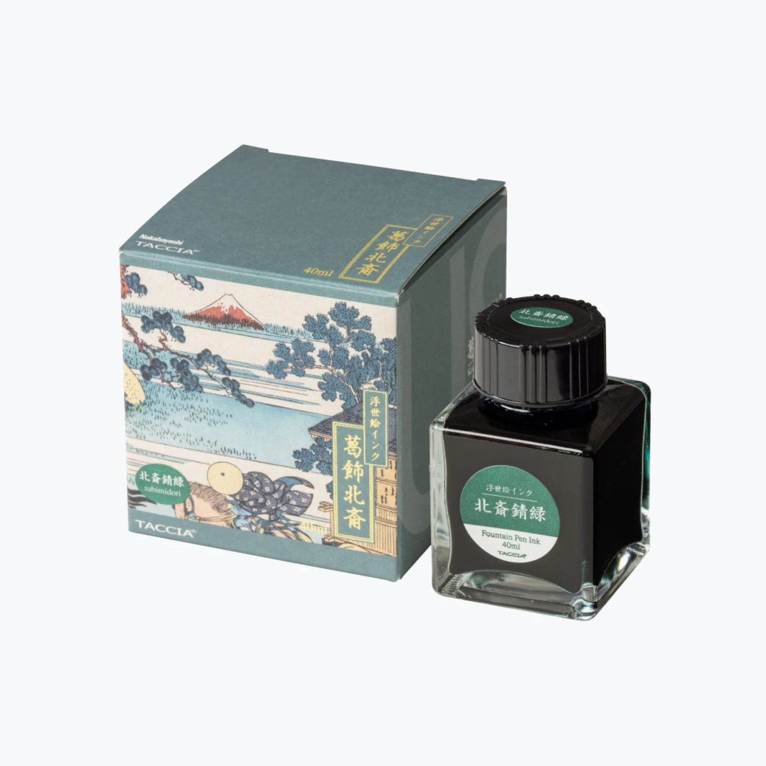 Taccia-Fountain-Pen-Ink-Ukiyo-e-I-5.jpg Fountain Pen Inks Taccia - Fountain Pen Ink - Ukiyo-e I - Hokusai-Sabimidori