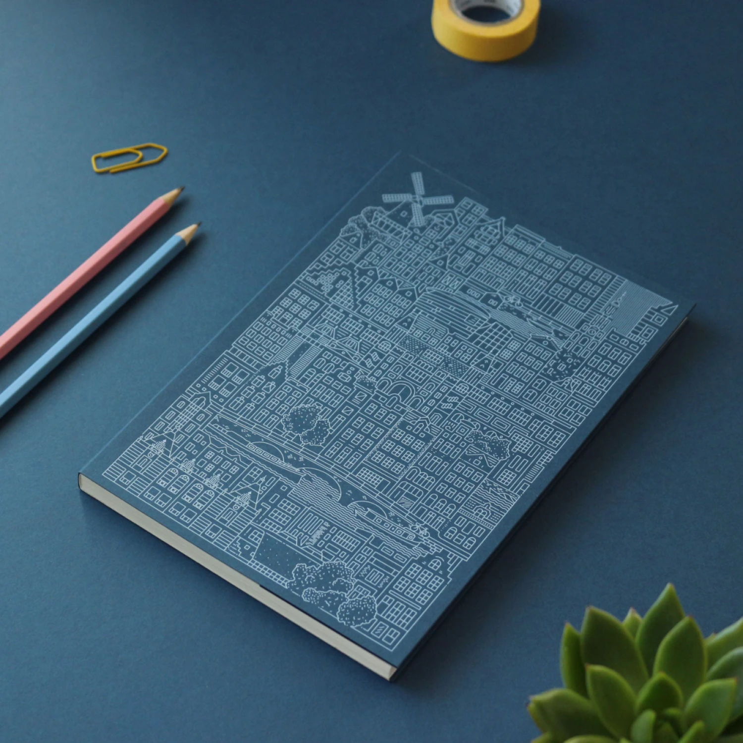 The-City-Works-Notebook-Amsterdam-2.jpg The City Works - Notebook - Amsterdam - A5 - Blue