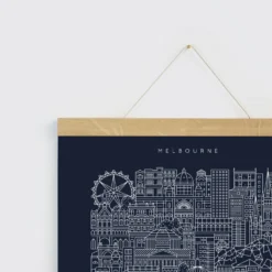 New Arrivals The City Works - Poster - Melbourne Blueprint - A3