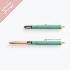 Traveler's Company - Ballpoint Pen - Brass - Factory Green