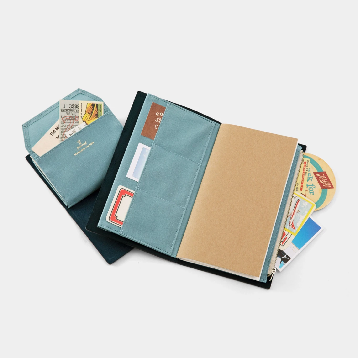 Traveler_s-Factory-Zipper-Case-19.jpg Traveler's Company Traveler's Factory - Zipper Case - Passport - Sky