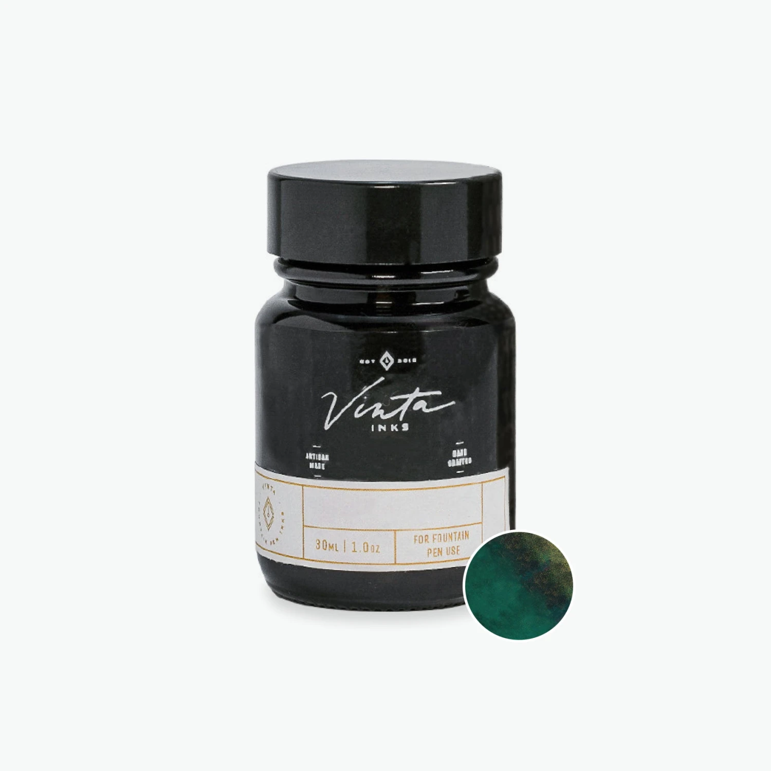 Vinta-Fountain-Pen-Ink-Seasonal-1.jpg Fountain Pen Inks Vinta - Fountain Pen Ink - Seasonal - Jewel Green (Parol 1908)