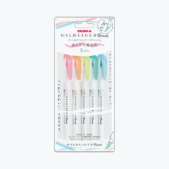 Zebra - Brush Pen - Mildliner Double Sided - Fluorescent Set