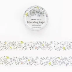 Papier Platz - Washi Tape - Pale Flower
