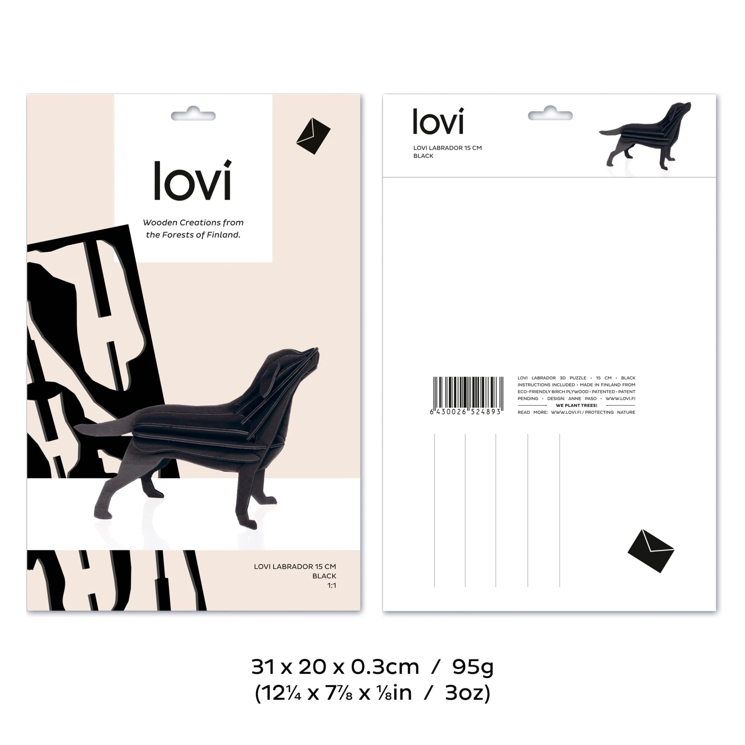 lovi-labrador-black-package-1.jpg Lovi - Ornament - Labrador - 15cm - Black