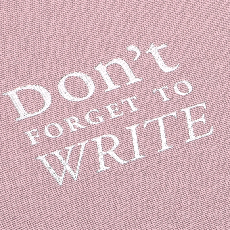 notebook-hardcover-dusty-pink.png Notebooks Bookbinders Design - Cloth Notebook - Quote - Don't Forget - Dusty Pink