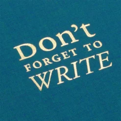 Bookbinders Design - Cloth Notebook - Quote - Don't Forget - Emerald Notebooks