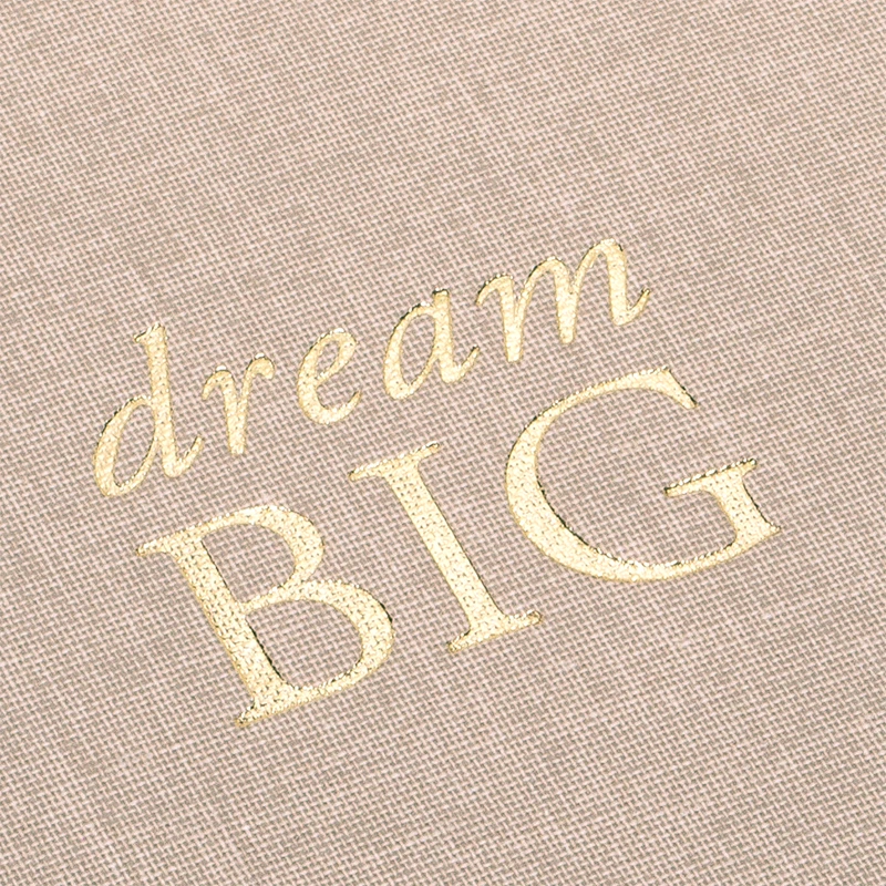 notebook-hardcover-sand-brown_3.png Notebooks Bookbinders Design - Cloth Notebook - Quote - Dream Big - Sandbrown