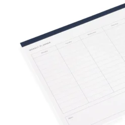 Desk Pads & To-Dos Bookbinders Design - Planner - Weekly A4 - Smoke Blue